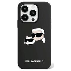 Original Case APPLE IPHONE 15 PRO MAX Karl Lagerfeld Hardcase Silicone Karl & Choupette Magsafe (KLHMP15XSKCHPPLK) black 3666339256739