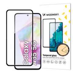 Wozinsky Full Glue Tempered Glass for Samsung Galaxy A35 with black frame