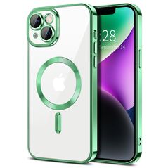 Techsuit Husa pentru iPhone 14 Plus - Techsuit Luxury Crystal MagSafe - Light Green 5949419136885 έως 12 άτοκες Δόσεις