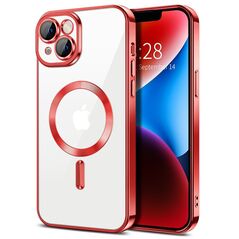 Techsuit Husa pentru iPhone 14 Plus - Techsuit Luxury Crystal MagSafe - Red 5949419136946 έως 12 άτοκες Δόσεις