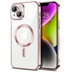 Techsuit Husa pentru iPhone 14 Plus - Techsuit Luxury Crystal MagSafe - Pink 5949419136953 έως 12 άτοκες Δόσεις