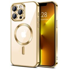 Techsuit Husa pentru iPhone 13 Pro Max - Techsuit Luxury Crystal MagSafe - Gold 5949419137097 έως 12 άτοκες Δόσεις