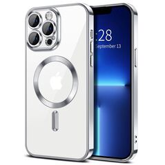Techsuit Husa pentru iPhone 13 Pro Max - Techsuit Luxury Crystal MagSafe - Silver 5949419137103 έως 12 άτοκες Δόσεις