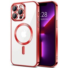 Techsuit Husa pentru iPhone 13 Pro Max - Techsuit Luxury Crystal MagSafe - Red 5949419137127 έως 12 άτοκες Δόσεις