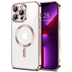 Techsuit Husa pentru iPhone 13 Pro Max - Techsuit Luxury Crystal MagSafe - Pink 5949419137134 έως 12 άτοκες Δόσεις
