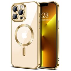 Techsuit Husa pentru iPhone 13 Pro - Techsuit Luxury Crystal MagSafe - Gold 5949419137189 έως 12 άτοκες Δόσεις