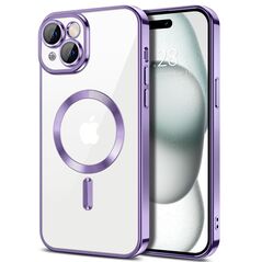 Techsuit Husa pentru iPhone 15 Plus - Techsuit Luxury Crystal MagSafe - Light Purple 5949419136458 έως 12 άτοκες Δόσεις