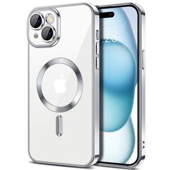 Techsuit Husa pentru iPhone 15 Plus - Techsuit Luxury Crystal MagSafe - Silver 5949419136472 έως 12 άτοκες Δόσεις