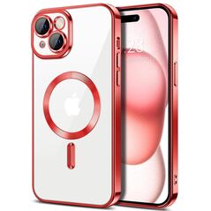 Techsuit Husa pentru iPhone 15 Plus - Techsuit Luxury Crystal MagSafe - Red 5949419136496 έως 12 άτοκες Δόσεις