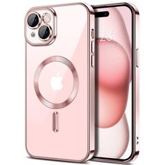 Techsuit Husa pentru iPhone 15 Plus - Techsuit Luxury Crystal MagSafe - Pink 5949419136502 έως 12 άτοκες Δόσεις