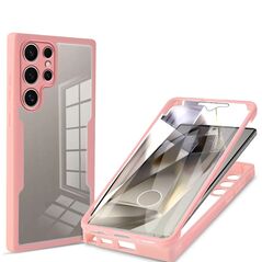 Techsuit Husa pentru Samsung Galaxy S24 Ultra + Folie - Techsuit ColorVerse 360 Series - Pink 5949419151833 έως 12 άτοκες Δόσεις