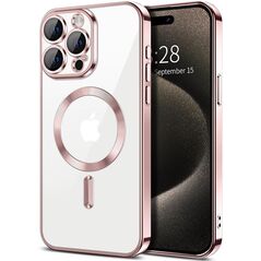 Techsuit Husa pentru iPhone 15 Pro Max - Techsuit Luxury Crystal MagSafe - Pink 5949419136410 έως 12 άτοκες Δόσεις
