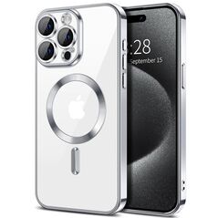 Techsuit Husa pentru iPhone 15 Pro - Techsuit Luxury Crystal MagSafe - Silver 5949419136564 έως 12 άτοκες Δόσεις