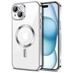 Techsuit Husa pentru iPhone 15 - Techsuit Luxury Crystal MagSafe - Silver 5949419136656 έως 12 άτοκες Δόσεις