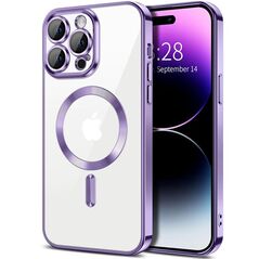 Techsuit Husa pentru iPhone 14 Pro Max - Techsuit Luxury Crystal MagSafe - Light Purple 5949419136724 έως 12 άτοκες Δόσεις