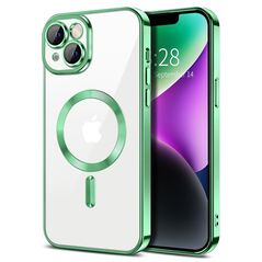 Techsuit Husa pentru iPhone 14 - Techsuit Luxury Crystal MagSafe - Light Green 5949419136977 έως 12 άτοκες Δόσεις
