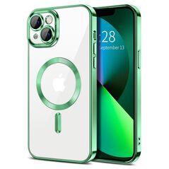 Techsuit Husa pentru iPhone 13 - Techsuit Luxury Crystal MagSafe - Light Green 5949419137240 έως 12 άτοκες Δόσεις