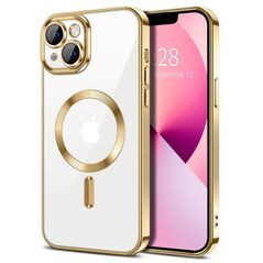 Techsuit Husa pentru iPhone 13 - Techsuit Luxury Crystal MagSafe - Gold 5949419137271 έως 12 άτοκες Δόσεις