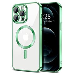 Techsuit Husa pentru iPhone 12 Pro Max - Techsuit Luxury Crystal MagSafe - Light Green 5949419137424 έως 12 άτοκες Δόσεις