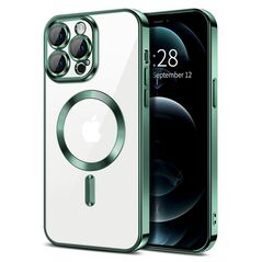 Techsuit Husa pentru iPhone 12 Pro Max - Techsuit Luxury Crystal MagSafe - Deep Green 5949419137431 έως 12 άτοκες Δόσεις