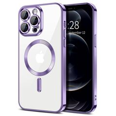 Techsuit Husa pentru iPhone 12 Pro Max - Techsuit Luxury Crystal MagSafe - Light Purple 5949419137448 έως 12 άτοκες Δόσεις