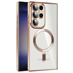 Techsuit Husa pentru Samsung Galaxy S21 Ultra 5G - Techsuit Luxury Crystal MagSafe - Gold 5949419136106 έως 12 άτοκες Δόσεις