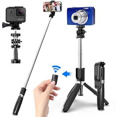 Techsuit Selfie Stick with Tripod, Camera/Telephone Compatible, 100cm - Techsuit (L02) - Black 5949419122482 έως 12 άτοκες Δόσεις