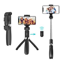 Techsuit Selfie Stick si Trepied cu Telecomanda, 70cm - Techsuit (L01) - Black 5949419122475 έως 12 άτοκες Δόσεις