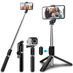 Techsuit Stable Selfie Stick with Tripod and Remote Control, 103cm - Techsuit (Q02) - Black 5949419122338 έως 12 άτοκες Δόσεις