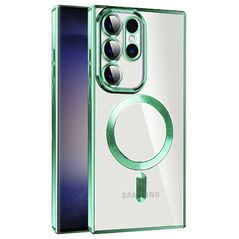Techsuit Husa pentru Samsung Galaxy S24 Ultra - Techsuit Luxury Crystal MagSafe - Light Green 5949419135260 έως 12 άτοκες Δόσεις