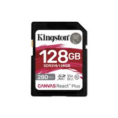 Kingston SD Card 128GB React Plus 280/100MB/s U3 V60 740617340617