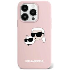 Karl Lagerfeld case for iPhone 15 Pro Max 6,7&quot; KLHMP15XSKCHPPLP pink HC Magsafe silicone sil double heads print 3666339256876
