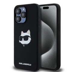 Karl Lagerfeld case for iPhone 15 Pro Max 6,7&quot; KLHMP15XSCHPPLK black HC Magsafe silicone sil Choupette head print 3666339257293