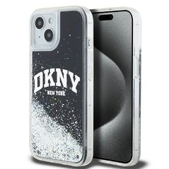 DKNY case for iPhone 15 6,1&quot; HC DKHCP15SLBNAEK black HC liquid glitters w arch logo 3666339270759
