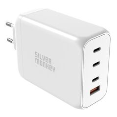 Silver Monkey SMA154 200W GaN charger 3xUSB-C PD USB-A QC 3.0 - white