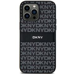 DKNY case for Samsung Galaxy Galaxy S24 DKHCS24SPRTHSLK black HC PU repeat texture pattern w tonal stripe 3666339287474