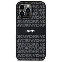 DKNY case for Samsung Galaxy S24 Plus DKHCS24MPRTHSLK black HC PU repeat texture pattern w tonal stripe 3666339287481