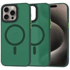 Techsuit Case for iPhone 15 Pro Max - Techsuit HaloFrost MagSafe Series - Midnight Green 5949419147638 έως 12 άτοκες Δόσεις