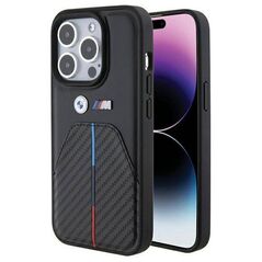 Original Case APPLE IPHONE 15 PRO BMW Stamped Tricolor Stripe (BMHCP15L22NSTB) black 3666339143930