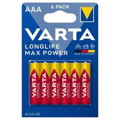 Μπαταρία Alkaline Varta Longlife Max Power AAA LR03 (6 τεμ) 4008496038169 4008496038169 έως και 12 άτοκες δόσεις