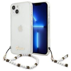 Original Case IPHONE 13 MINI Guess Hardcase White Pearl (GUHCP13SKPSWH) transparent 3666339025236