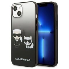 Original Case IPHONE 13 MINI Karl Lagerfeld Hardcase Gradient Ikonik Karl & Choupette (KLHCP13STGKCK) black 3666339049249
