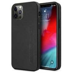 Case IPHONE 12 PRO MAX Mercedes AMG Hardcase Leather Hot Stamped (AMHCP12LDOLBK) black 3666339002855