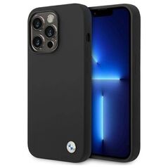 Original Case IPHONE 14 PRO BMW Silicone Metal Logo black 3666339090449
