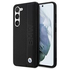 Original Case SAMSUNG GALAXY S23 BMW Hardcase Leather Textured & Stripe (BMHCS23S22RDPK) black 3666339114510