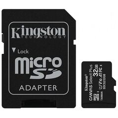 Kingston Memory Card with Adapter, 32GB - Kingston Canvas Select Plus (SDCS2/32GB) - Black 0740617298680 έως 12 άτοκες Δόσεις