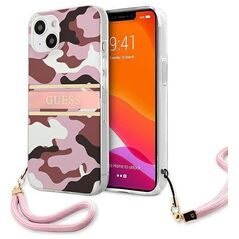 Original Case IPHONE 13 Guess Hardcase Camo Strap Collection (GUHCP13MKCABPI) pink 3666339023164