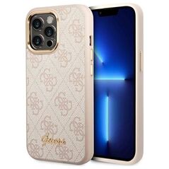 Original Case IPHONE 14 PRO Guess Hard Case 4G Vintage Gold Logo (GUHCP14LHG4SHP) pink 3666339065348