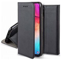 Smart magnet Huawei P20 Lite oldalra nyíló mágneses könyv tok szilikon belsővel fekete