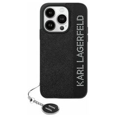 Original Case APPLE IPHONE 15 PRO Karl Lagerfeld Hardcase Saffiano Rhinestones & Charm (KLHCP15LPSAKDGCK) black 3666339257989
